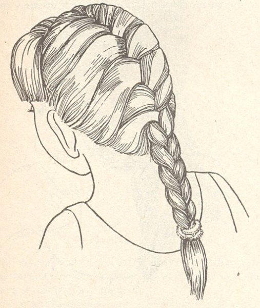 Французские косички рисунок