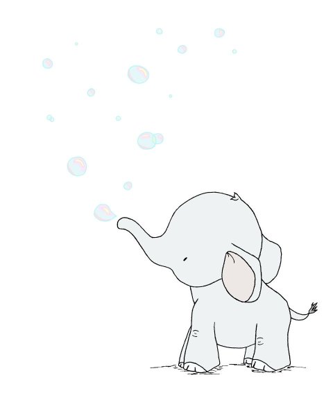 Раскраска слон для детей простая