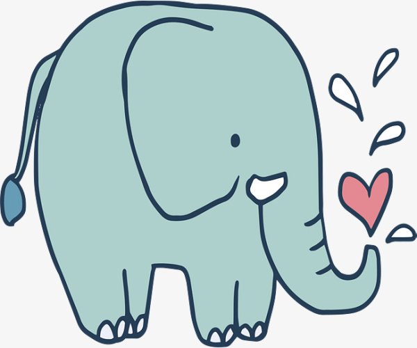 Слон рисунок легкий