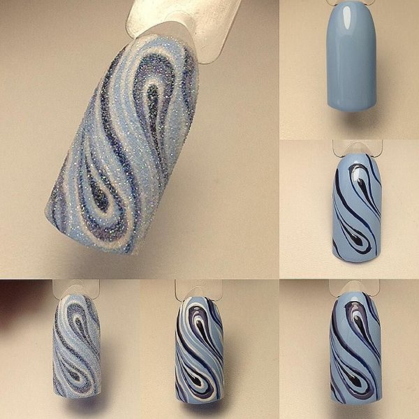 Пошаговые узоры на ногтях