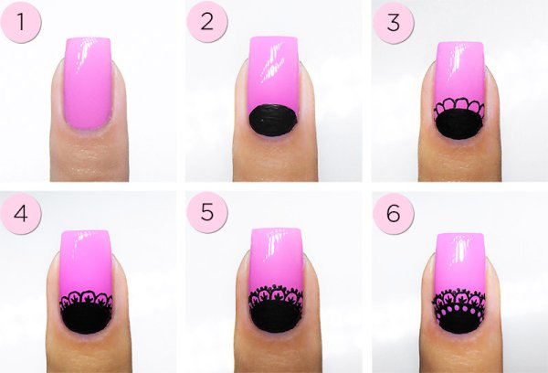 Маникюр рисунки пошагово