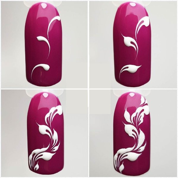 Маникюр вензеля пошагово