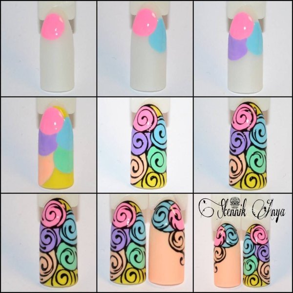 Пошаговые уроки рисования на ногтях