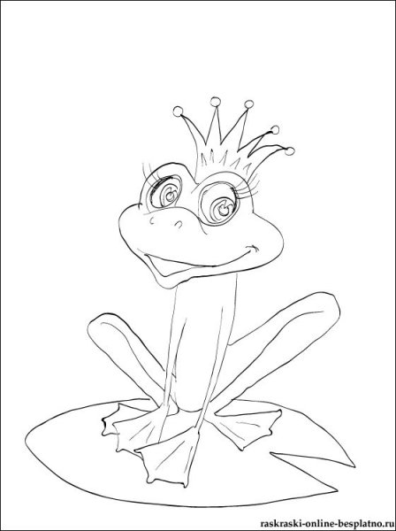 Иллюстрация к царевне лягушке раскраска