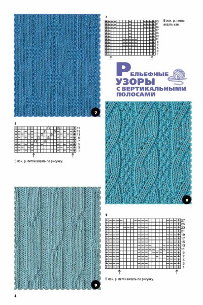 Ажурные узоры спицами