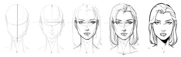 Поэтапное рисование лица