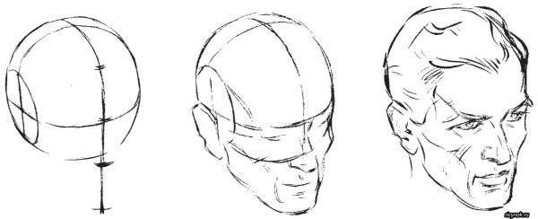 Эскиз головы человека