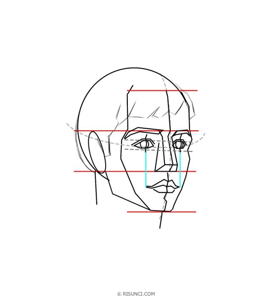 Рисования головы человека пошагово