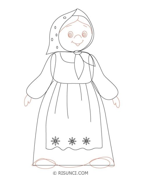 Рисунок бабушки карандашом для детей