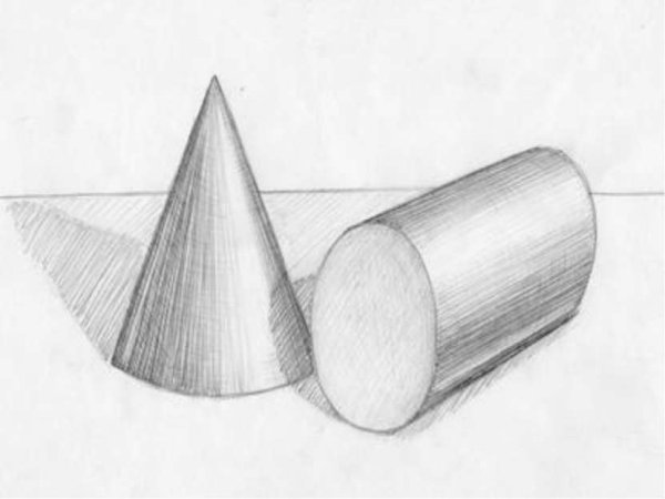Рисование геометрических тел карандашом