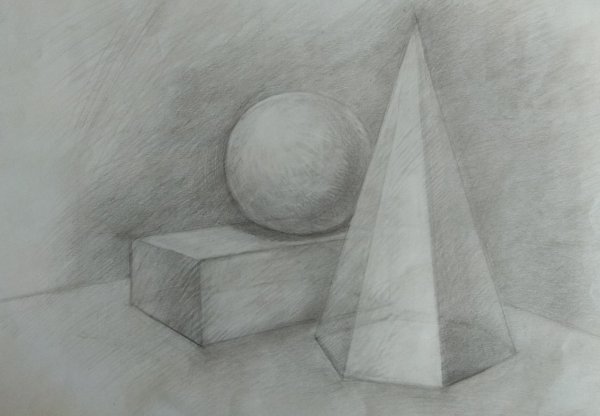 Геометрические тела карандашом