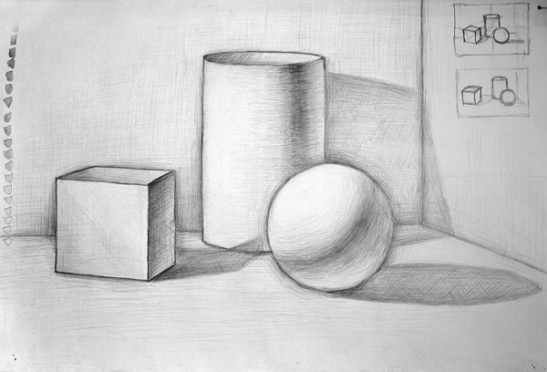 Натюрморт из геометрических предметов