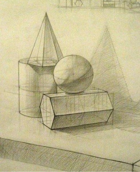 Натюрморт из геометрических тел
