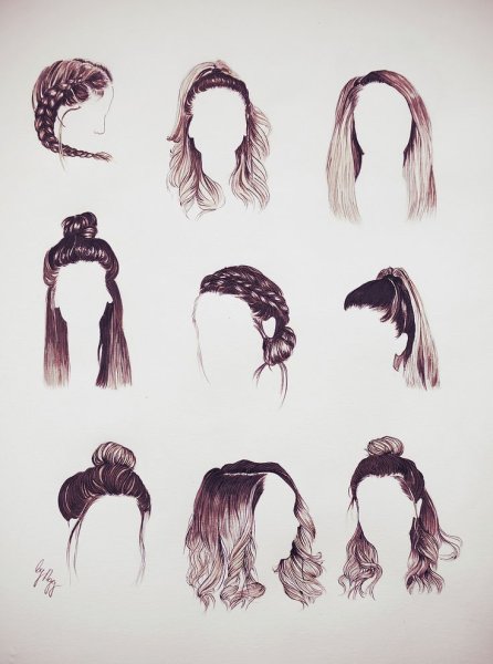 Скетчи причесок