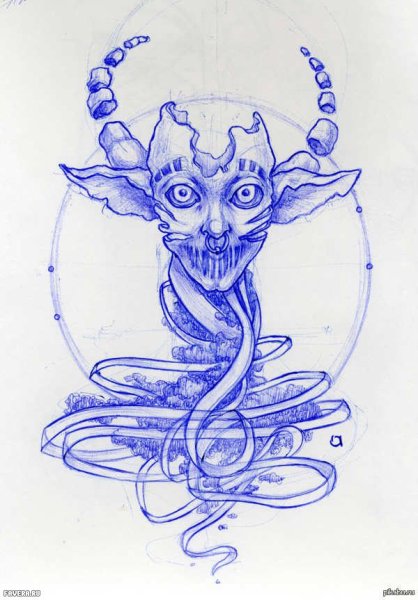 Интересные рисунки ручкой