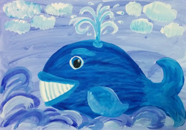 Рисование кит в старшей группе