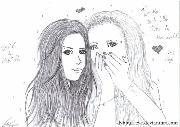 Подруги рисунок