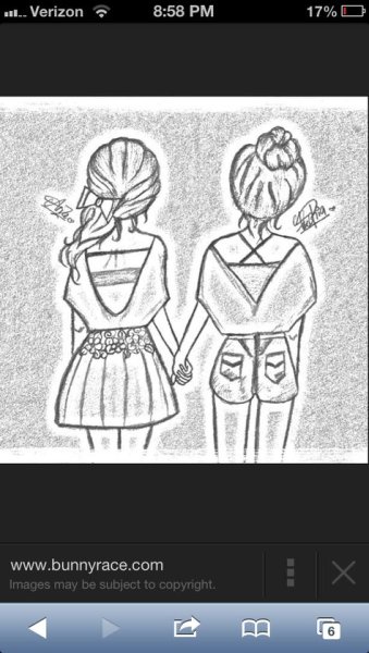 Рисунки карандашом подруги