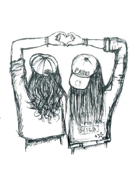 Подруги для срисовки