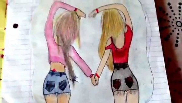 Рисунки для лучшей подруги очень легкие