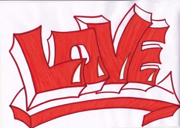 Несложные рисунки граффити