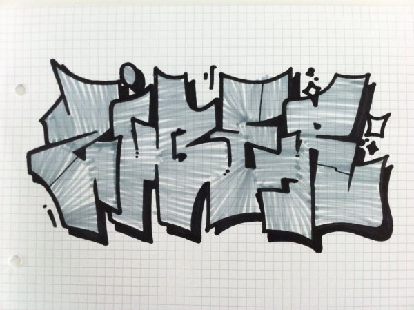 Надписи маркером на бумаге