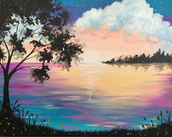 Пейзажи природы гуашью