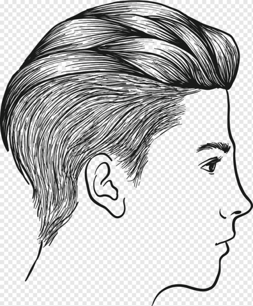 Мужские прически карандашом