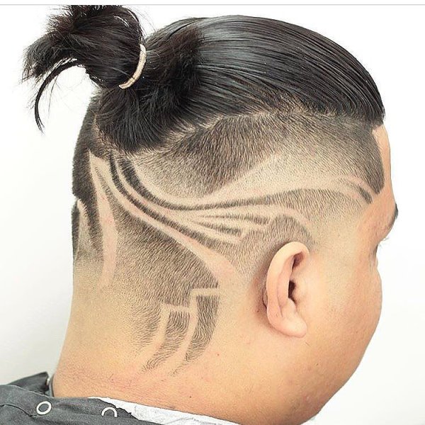 Мужские стрижки модные с рисунком