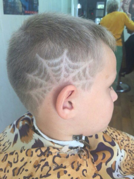 Стрижки для мальчиков с паутиной