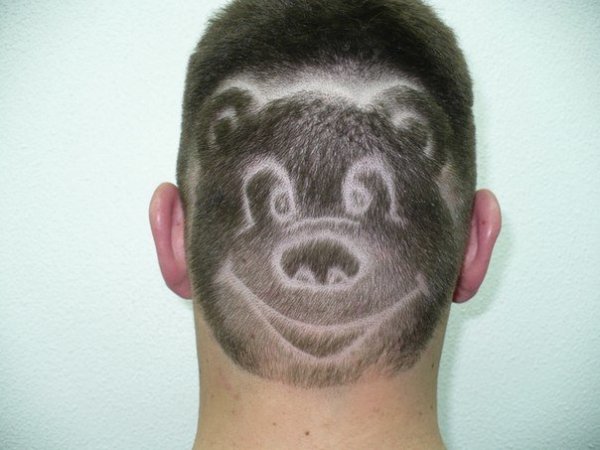 Несложные рисунки на голове