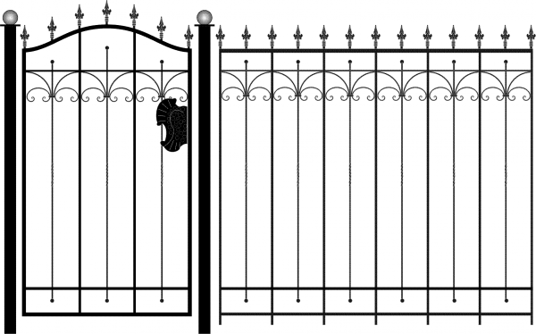 Калитки для забора металлические