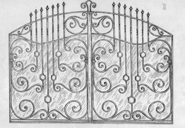 Раскраска кованые ворота