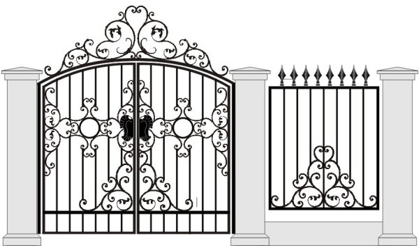 Кованые калитки эскизы