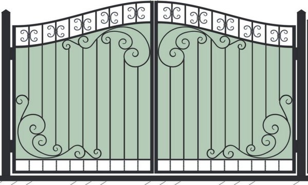 Эскизы кованых ворот и заборов