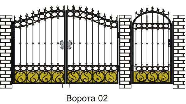 Нарисованные металлические ворота