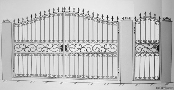 Кованые ворота эскизы