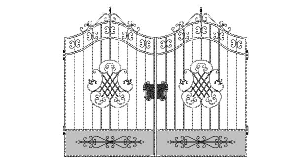 Красивые ворота чертежи