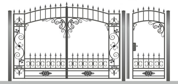 Ворота Валенсия 17 Юг ковка