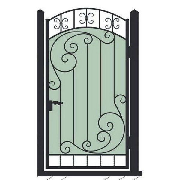 Кованые калитки простые