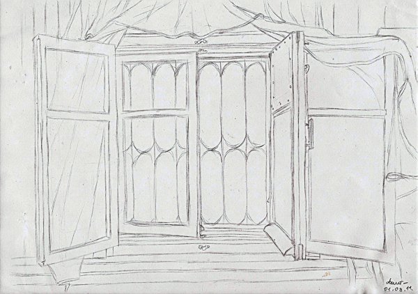 Оконный наличник рисунок