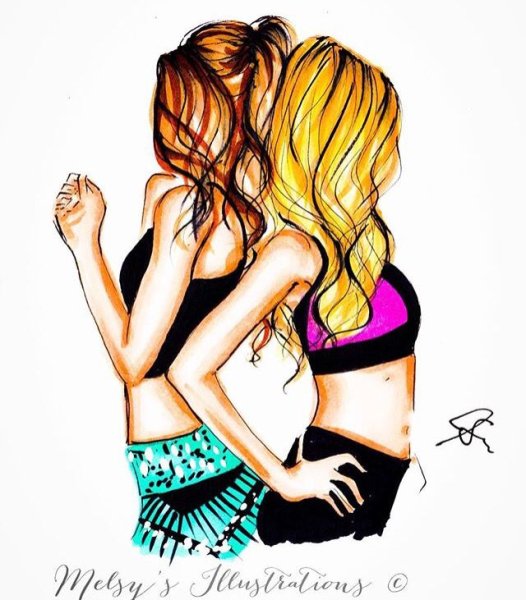 Подруги нарисованные