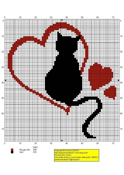 Валентинка вышивка