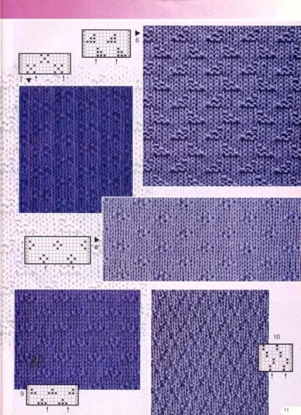 Вязание спицами рельефные узоры