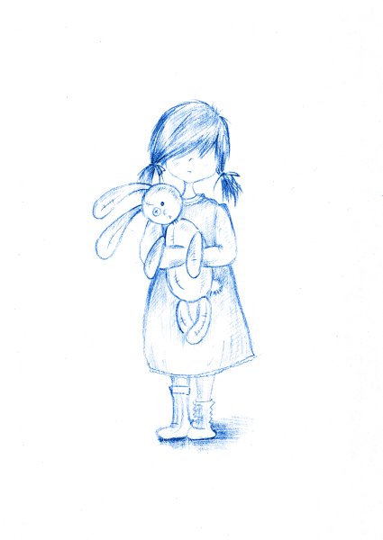 Синие рисунки для срисовки