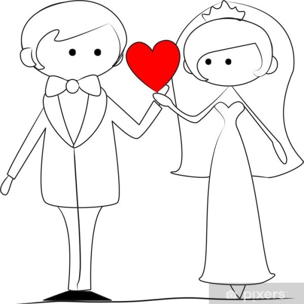 Свадьба карандашом