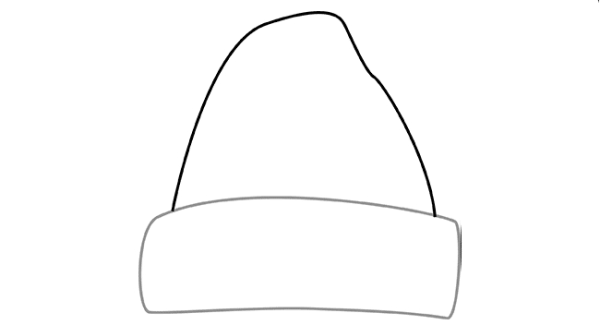 Шапка Деда Мороза раскраска