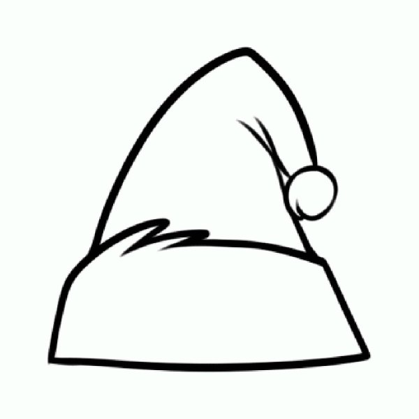 Шапка Деда Мороза раскраска