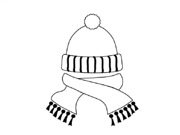 Шапка раскраска для малышей