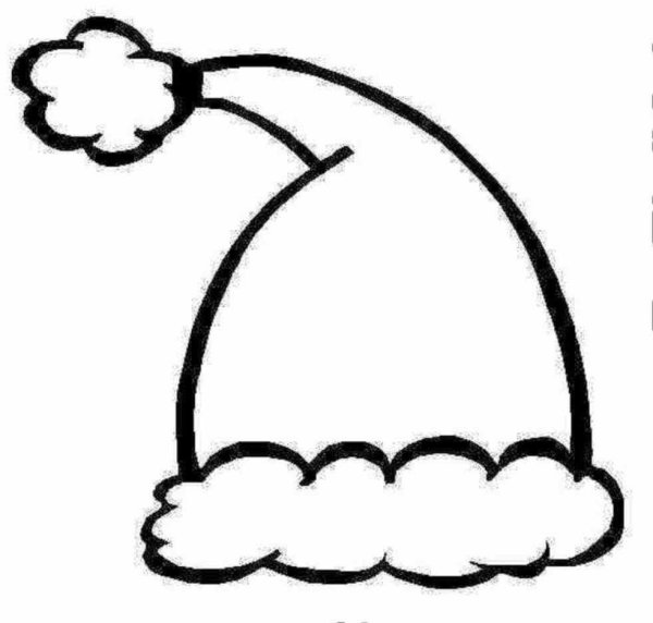 Новогодний колпак раскраска